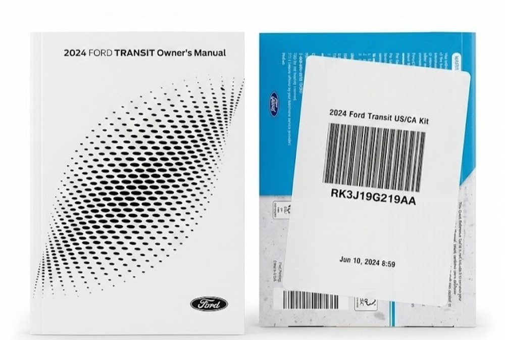 2024 Ford Transit Owner's Manual Set - Brand New Sealed OEM (RK3J19G219AA)